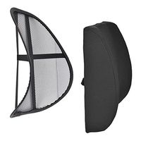 Ultimate Premium 2-1 Combo Lumbar Backrest Breathable Mesh with Memory Foam Cushion Lumbar Support to Help Posture and Relieve Mid and Lower Back Pain. Recommended by Doctors
