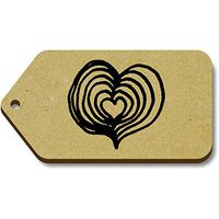 Azeeda 10 x 'Heart Shape' 66mm x 34mm Gift Tags (TG00008352)