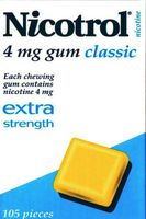 Nicotrol Gum 4 mg Classic Flavor 12 Boxes 105 Pieces