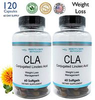 Beaver Brook CLA Natural Weight Loss, 2,000mg Safflower Oil, Exercise Enhancement, Increase Lean Muscle Mass, Non-Stimulating, Non-GMO, Gluten-Free - 60 Capsules - 2 Pack