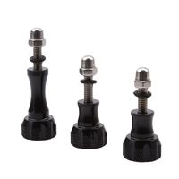 SONGLIN 3Pcs Aluminum Thumb Knob Bolt Screw for GoPro Hero 6 5 4 3 Xiaomi Yi 4K SJCAM SJ4000 H9 Case Tripod Mount Go Pro Accessory (Black)