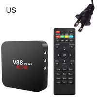 Difcuy 4K Ultra HD TV Box,V88 Plus Rockchip 3229 Quad-Core 1080P 2+16GB Mali-400MP2 GPU 2.4G WiFi 3D Miracast TV Set Top Box for Android 7.1,US Plug