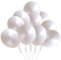 Elecrainbow 100 Pack 12 inches 3.2g Thicken Pearlescent White Balloons Latex Garland Party Balloons for Wedding Birthday Party Decorations, Shining White