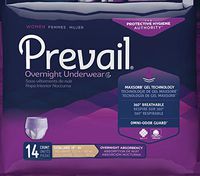 Prevail Overnight Absorbency Protective Underwear for Women, Extra Large, 14 count