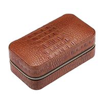 YX Xuan Yuan Cigar Box, 6-Pack Portable Cedar Wood Cigar Humidor, Leather Moisturizing Box Moisturizing Cabinet Gift Box with Moisture Meter Moisturizing Device, Size: 20.5x10.8x8.6cm Cigar Box