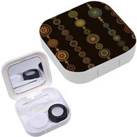 Portable Contact Lens Case Box Travel Kit Mirror + Bottle + Tweezers Container Holder [ Colorful ]
