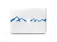 Blue Modern Mountains Hills Sticker Decal For MacBook Pro, PC, Laptop, Window, Car, or Wall