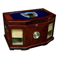 Large Premium Desktop Humidor - Glass Top -US Strategic Command (STRATCOM), Shldr Sleeve
