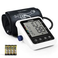 Automatic Blood Pressure Monitor with AFIB Detection, High Accuracy Blood Pressure Machine with 2 Users Mode & 240 Memories, 4" LCD Screen, 22-42CM Large Arm Cuff, Including 4 AA Batteries, White