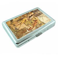 Perfection In Style Metal Silver Cigarette Case Vintage Fairy Tale Design 010