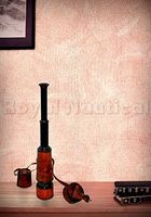 Nautical Maine Antique Telescope Spyglass Leather Stitched Home Decor Gift