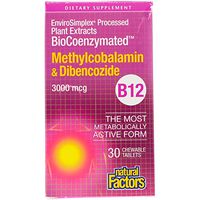BioCoenzymated Methylcobalamin & Dibencozide 3,000 mcg Natural Factors 30 Tabs