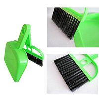 Jesica Mini Dustpan Brush Desk Table Keyboard Laptop Cleaner (Green)