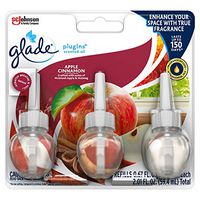 Glade PlugIns Refills Air Freshener, Scented and Essential Oils for Home and Bathroom, Apple Cinnamon, 2.01 Fl Oz, 3 Count