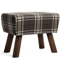 Living room footstool lazy sofa Yoga stool Solid wood shoe bench Sofa stool Small stool Shoe bench Multipurpose cotton cloth Versatile and versatile Solid wood stool Bath & Shower Aids