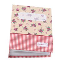 GUAngqi 50 Pages Vintage Floral Blooming Photo Album Book Image Scrapboo,Red checkered floral