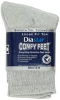 Diastar Comfy Feet Loose Fit Top Socks, Grey, by Diastar