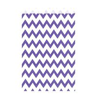 100CT Large Chevron Purple Biodegradable, Food Safe Ink & Paper Cookie Bag, Eco-Friendly Favor Bag, Treat Bag (Chevron Large, Purple)