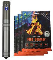 Instafire Cross-Fire Dual-Arc Plasma Lighter - Includes Instafire Fire Starter Pack of 3