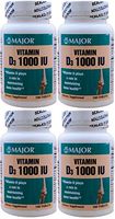 Vitamin D3 as Cholecalciferol 1000 IU Vitamin D Supplement 100 Tablets per Bottle PACK of 4 Total 400 Tablets