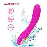 100% Waterproof Design Computer Power LED Vibrator 12 Speed Waterproof Design USB Cable Rechargeable, Suitable for Bedroom, Bathroom, Terrace, Outdoor, Party and Wedding