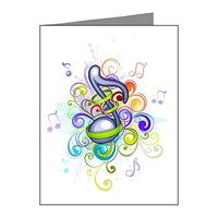 Note Cards (20 Pack) Music Note Colorful Burst