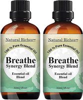 Natural Riches Breathe Essential Oil Blend - Blend Helps Relief Sinus Colds Allergy Flu Cough Congestion - Peppermint Eucalyptus from Natural Riches - (2 Pack) 30ml