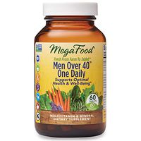 MegaFood, Men Over 40 One Daily, Daily Multivitamin and Mineral Dietary Supplement with Vitamins B, D and Zinc, Non-GMO, Vegetarian, 60 Tablets (60 Servings) (FFP)
