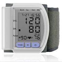 Blood Pressure Monitor Fully Automatic Digital Large LCD Screen Display Portable Case Wrist Blood Pressure Cuff Monitor (90 Reading Memory) Household Blood Pressure Monitor- CK-102S