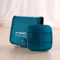 Cojoy Travel First-Aid Medicine Pill Tablet Organizer Storage Case Pouch Set (Blue)