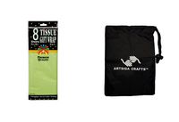 Darice DIY Crafts Supplies Gift Wrapping Tissue Paper Lime Green 20 x 26 inches 8 Sheets (12 Pack) 2506 16 Bundle with 1 Artsiga Crafts Small Bag