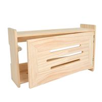 SED Office Sorting Stands,Home Storage Rack,Wall Mount Bracket for WiFi Router Bracket Set-Top Box Modem Cable Box DVD Player Streaming Device Wall Shelf Space Save,Wood,15.744.729.44In