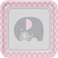 Little Peanut Girl Elephant Paper Plates, 24 ct