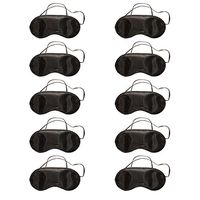 Zentto 10pcs Eye Mask Shade Cover Blindfold with Instruction of Blindfold Games Travel Sleep Aid Cover Light Guide Relax Black Cover for Sleeping-with Nose Pad
