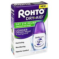 Rohto Dry-Aid Dry Eye Relief Lubricant Eye Drops - .34 oz, Pack of 6
