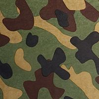 Green Brown"Camo" Camouflage Tissue Paper for Gift Wrapping 15"x20" Sheets (10 ct)