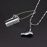 Dangle Jewelry Cosmetologist Pendant Hair Comb Hair Dryers Necklace Scissors Prom Cute For gift Lovely Jewerly Aesthetic Beads Comfortable Best Wonderful Unique