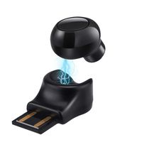 Bluetooth Single Earbud Invisible Sport Headphone Car Bluetooth Headset with 6-Hour Playtime 100 Hour Standby Time Sweatproof Sport Earphone (Black)