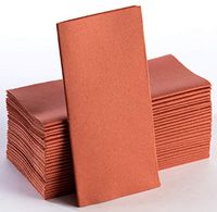 Terracotta Napkins | Linen Feel Guest Disposable Cloth Like Paper Dinner Napkins | Hand Towels | Soft, Absorbent, Paper Hand Napkins for Kitchen,Parties,Weddings,Dinners Or Events | 50 Pack