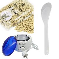 Ecurson Hair Removal Hot Paraffin Wax Warmer Heater Pot Machine + Depilatory Hard Wax Bean Set (H)