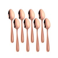 Do Buy 8 Pieces 18/10 Dessert Spoons Teaspoons Small Coffee Spoons Espresso Spoons, 5.5 Inch (Rose Gold)