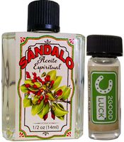 Sandalwood, Spiritual Oil with 1 Dram Perfume Set for Magic and Rituals. Aceite Espiritual Sándalo Para Rituales Y Magia.