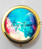 BlackKey Stay Strong 3-Compartment Decorative Pocket Gift Box Case Organizer for Pill, Color 2 -1202