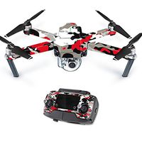 Mightyskins Skin Compatible With Dji Mavic Pro Quadcopter Drone - Red Camo | Protective, Durable, And Unique Vinyl Decal Wrap Cover | Easy To Apply, Remove, And Change Styles | Made In The Usa