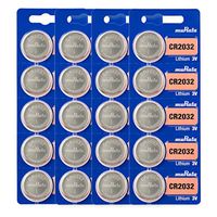 Murata CR2032 Battery 3V Lithium Coin Cell - Replaces Sony CR2032 (20 Batteries)
