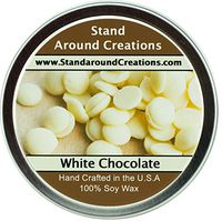Premium 100% All Natural Soy Wax Aromatherapy Candle - 4oz Tin - White Chocolate: The aroma of creamy cocoa butter, marshmallow, meringue, white chocolate, and vanilla beans.