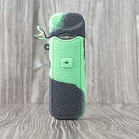 CEOKS for Smok Nord Silicone Case, Anti-Slip Protective Silicone Case Skin Rubber Cover for Smok Nord Mod Box Rubber case wrap Shield (Black/Green)