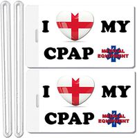 2x Medical Equipment Luggage Tag I Love My CPAP Respiratory Devices CPAP BiPAP VPAP AUTOPAP
