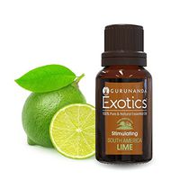GuruNanda Lime Exotic Essential Oil - 100% Pure & Natural Therapeutic Grade Aromatherapy Oils for Diffuser - 10 ml