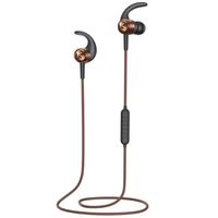 New Kugou M1 Wireless Bluetooth Earphone HiFi Super Bass Stereo Sports in-Ear Mic (Coffee Gold)